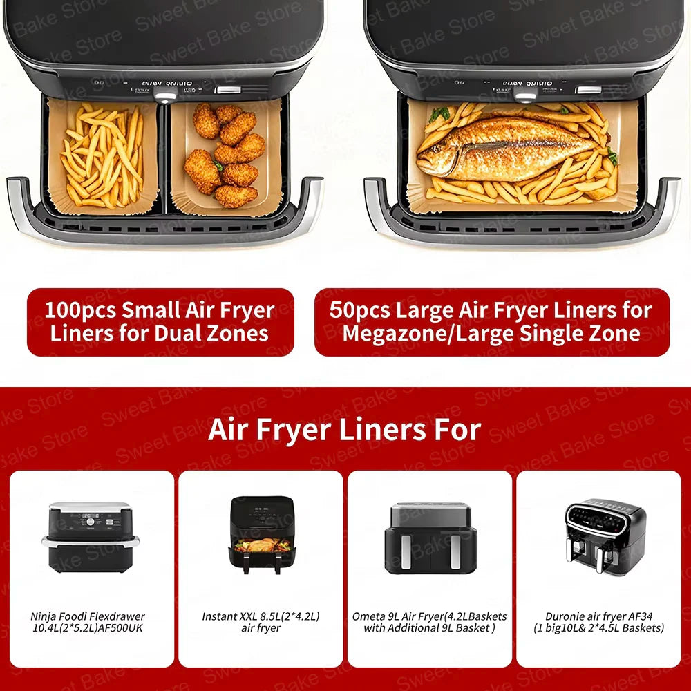 Air Fryer Parchment Paper Liners - Ninja Compatible