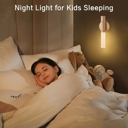 Motion Sensor LED Night Light - Rechargeable Wall Lamp