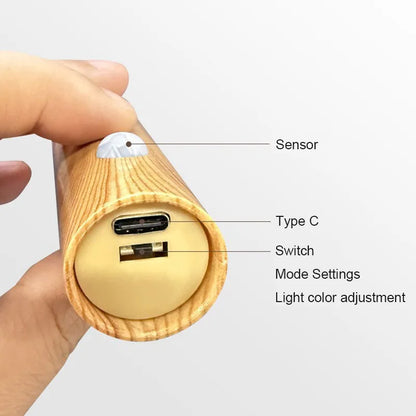 Motion Sensor LED Night Light - Rechargeable Wall Lamp